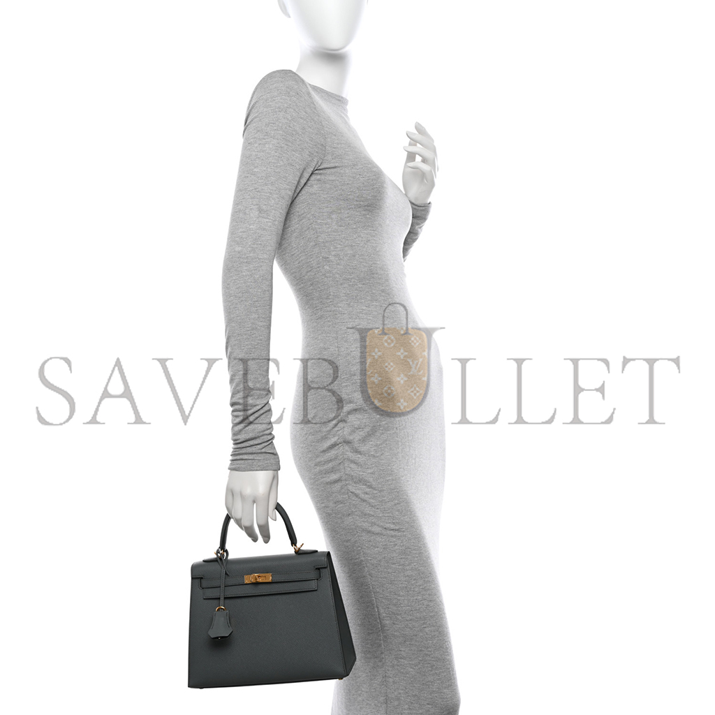 H**mes epsom kelly sellier 25 vert amande (25*17*7cm)